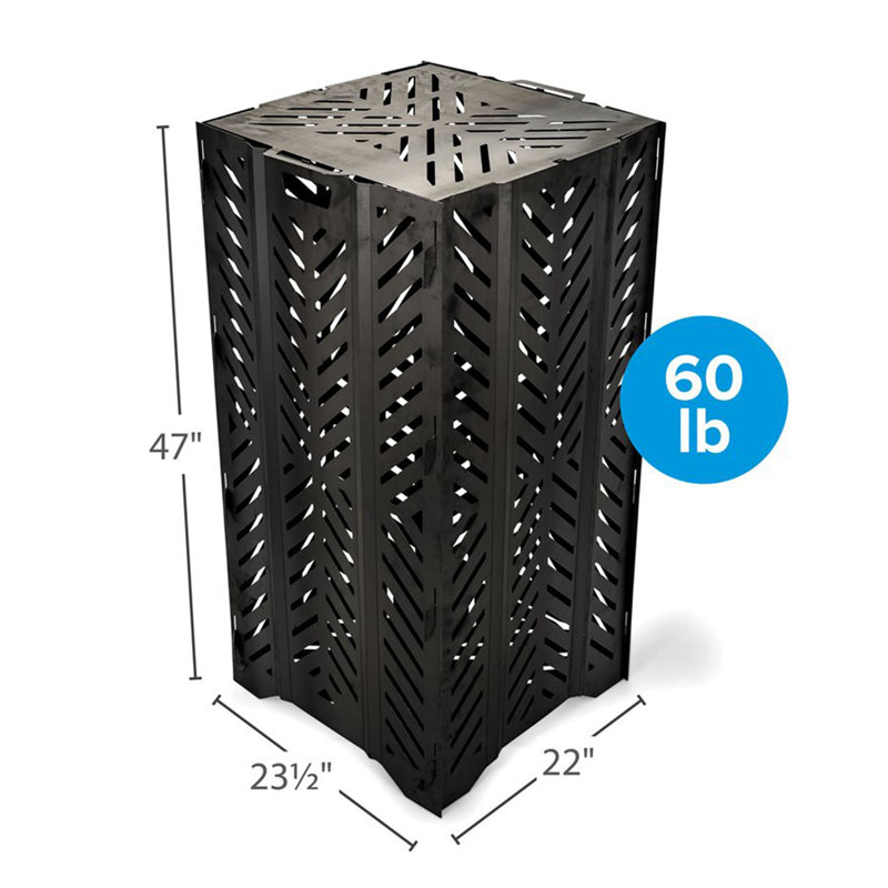 Steel Manual Lift Outdoor Trash/Recycling Bins, 100 galloons