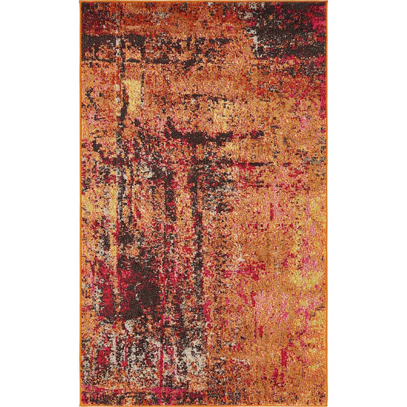 Abstract Indoor Rug, Rectangle 4' x 6'