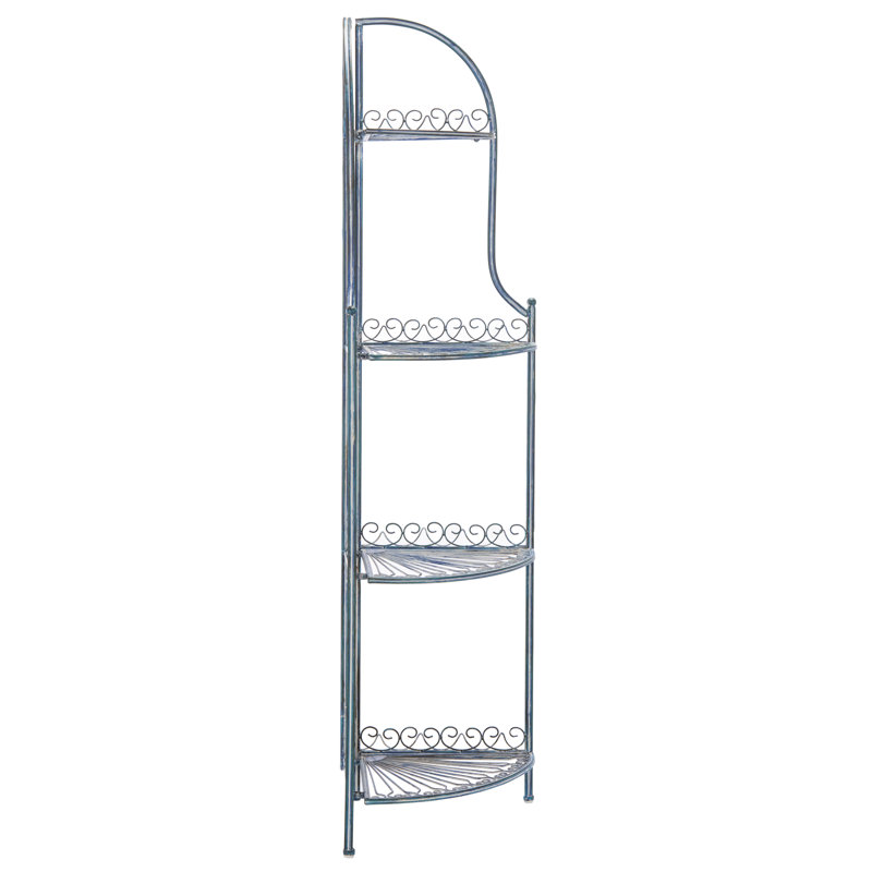 Saraland Corner Bookcase, Antique Blue