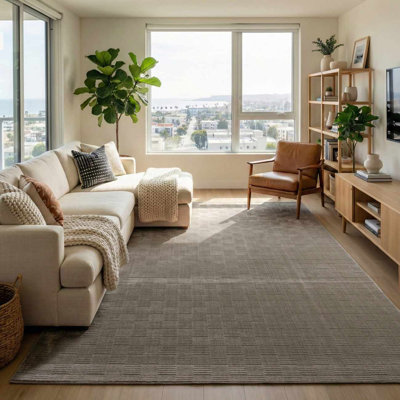 Tapis vert foncé / gris Chuby