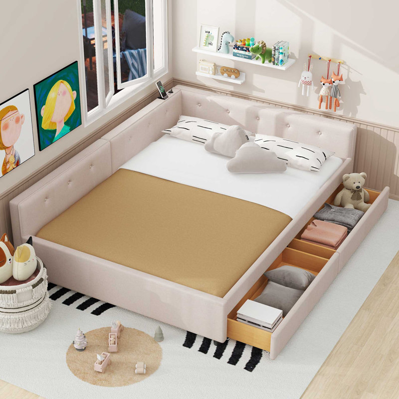 Daybed With Usb And 2 Drawers