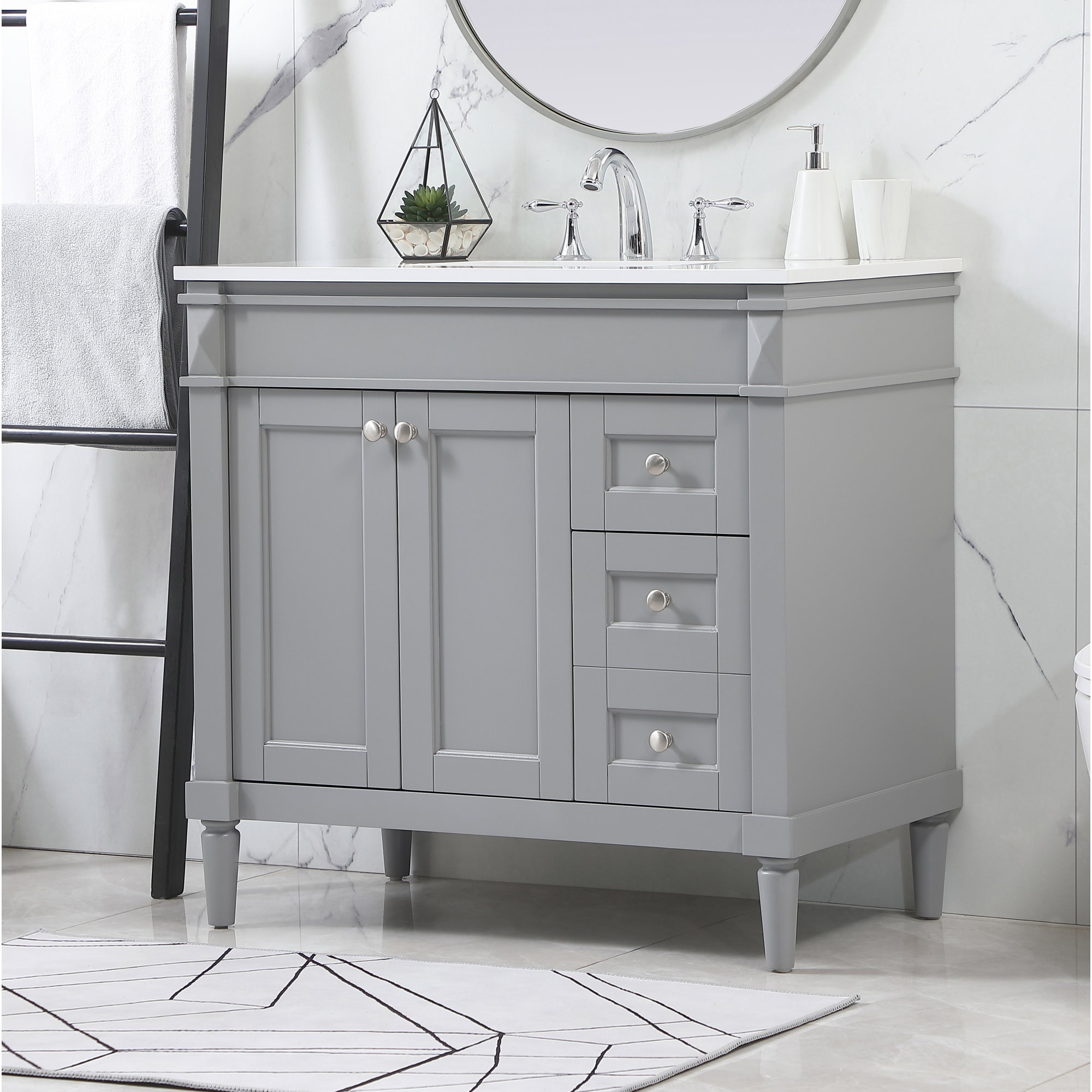 Readington 36'' Single Bathroom Vanity, Gray
