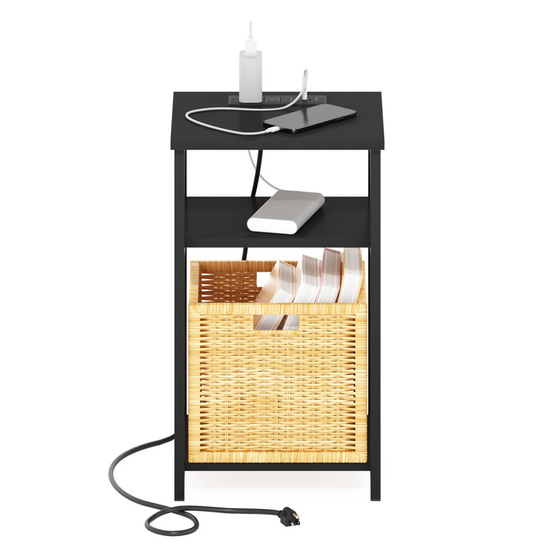 Kandiah End Table, Americano, Black