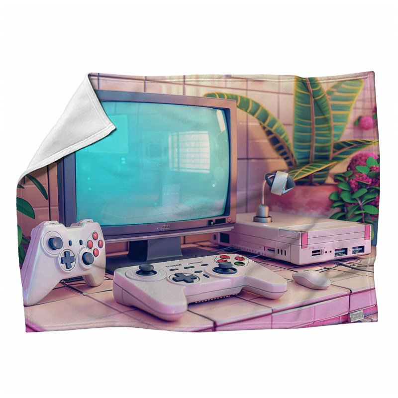 Gaming Console Technology Throw Blanket, 50" x 60"