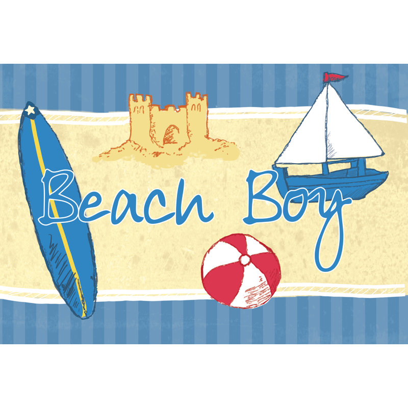 Beach Boy - Wrapped Canvas Print, 20cm H x 30cm W x 3.8cm D