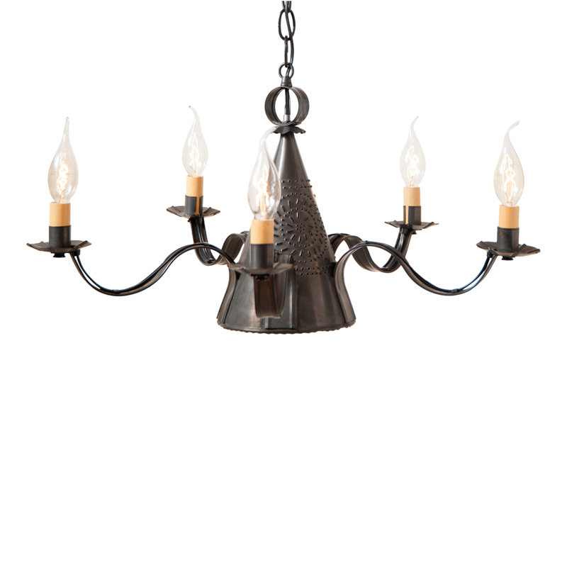 Lustre classique à 5 lumières de style bougie