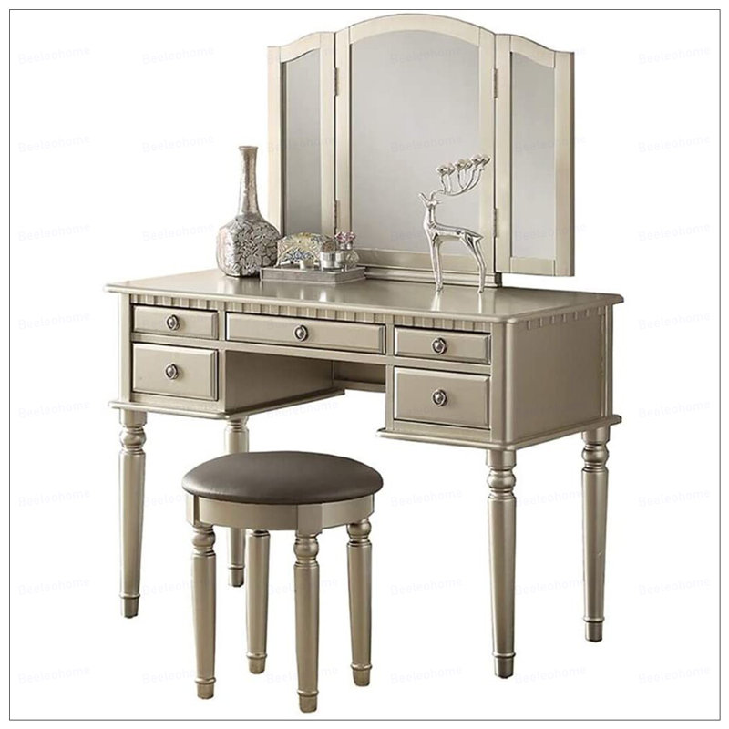 Ensemble de meuble-lavabo de chambre à coucher contemporain avec tiroirs pliables
