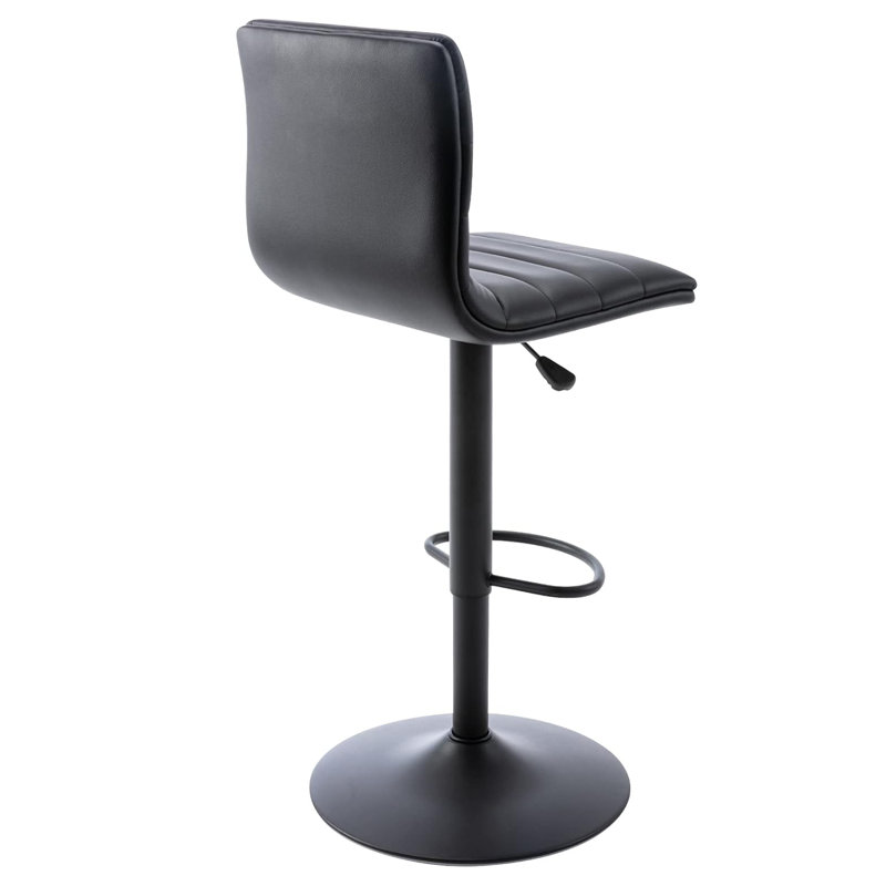 Ensemble de 2 tabourets de bar Pu, Noir