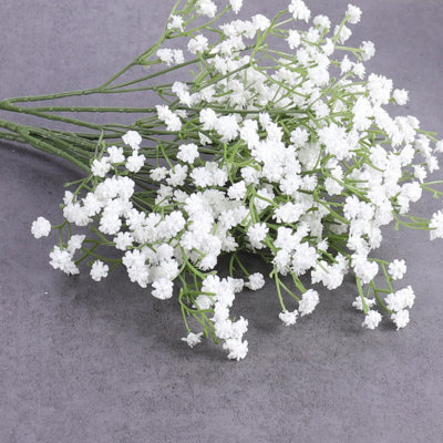 10 Pcs Artificial Baby's Breath Bouquet, DIY Garland Flower Arrangement Home Party Decoration
