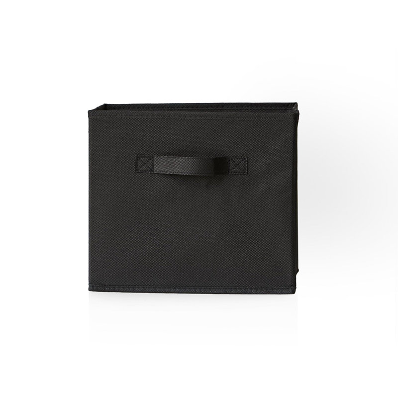 Northville 80cm H x 30cm W Cube Bookcase, Black, (3 Shelves) 80cm H x 30cm W x 23.5cm D