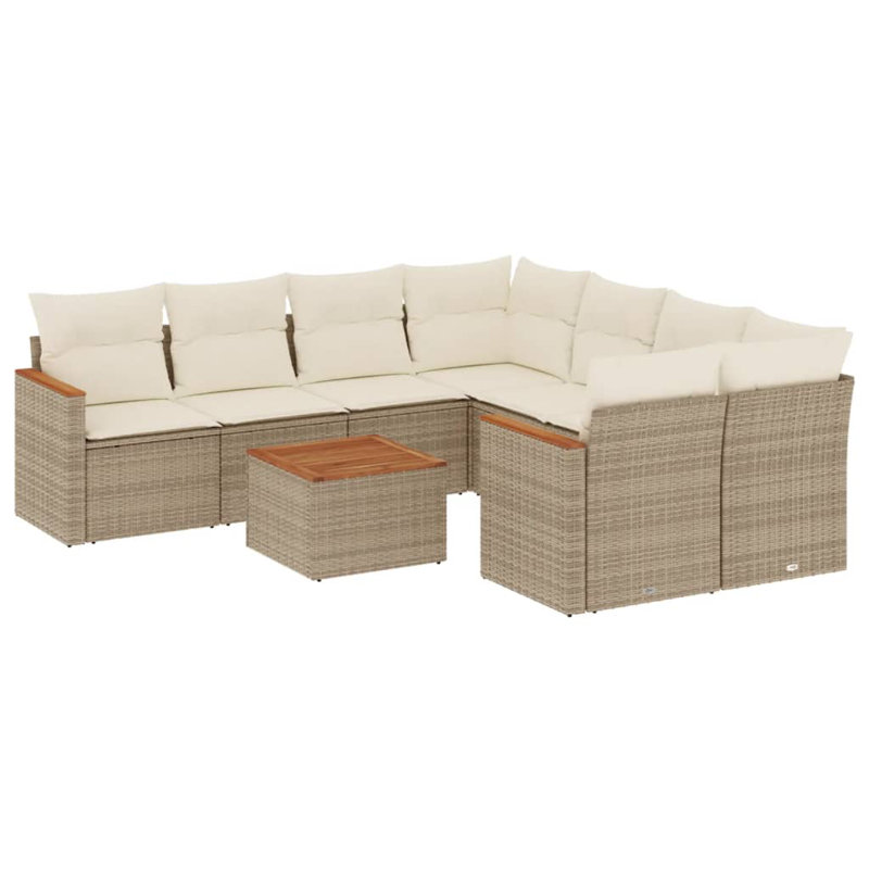Ensemble de canapé de jardin en rotin PE Vidaxl