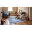 Tapis bleu moderne en laine noué à la main à motif géométrique Pixelation-1950209176