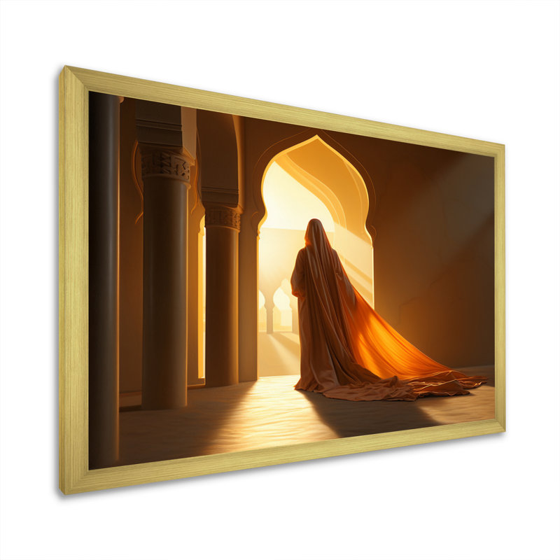 Art de l'Islam, la lumière I, H 34 po x l 44 po x P 1,5 po, Cadre doré à une seule photo