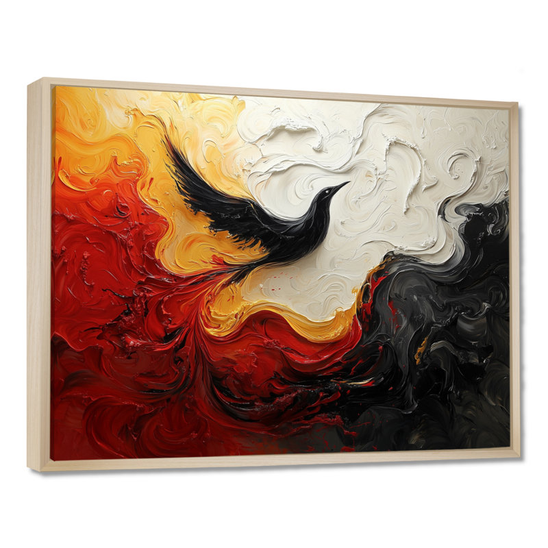 Whitlatch - Abstract Canvas Art Print, H 24 po x l 32 po, Impression encadrée flottante, Naturel