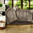 Luxurious Jacquard Bedding Sets Cal King, Brown Gold Polyester