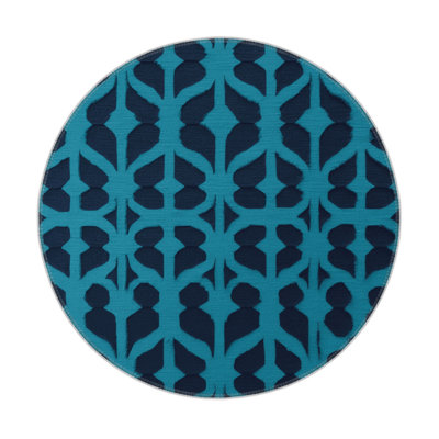 Trellis Blue Indoor and Outdoor Area Rug