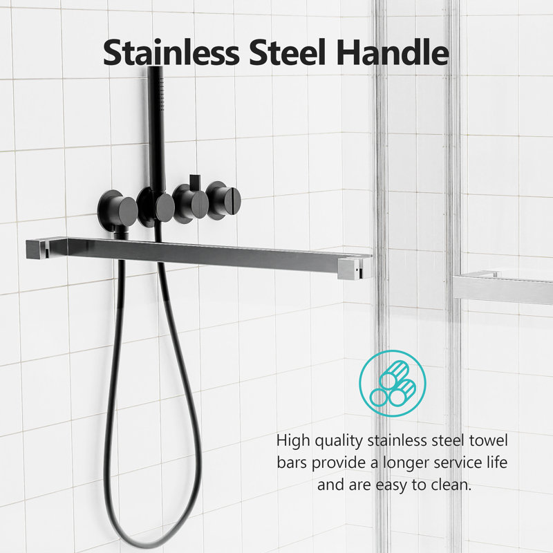 56 po x l 56 po x H 76 po sans cadre porte de douche coulissante à fermeture en douceur, Nickel brossé