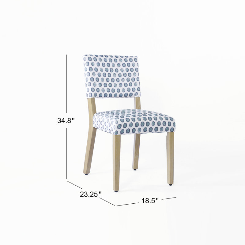 Aleka Open Back Dining Chair, Light Blue