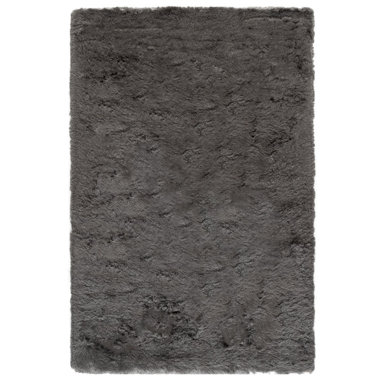 Cimah Shag Hand Tufted Performance Solid Color Rug