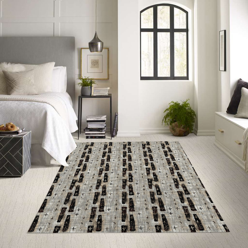 Abstract Indoor / Outdoor Rug, Rectangle 2' x 3'
