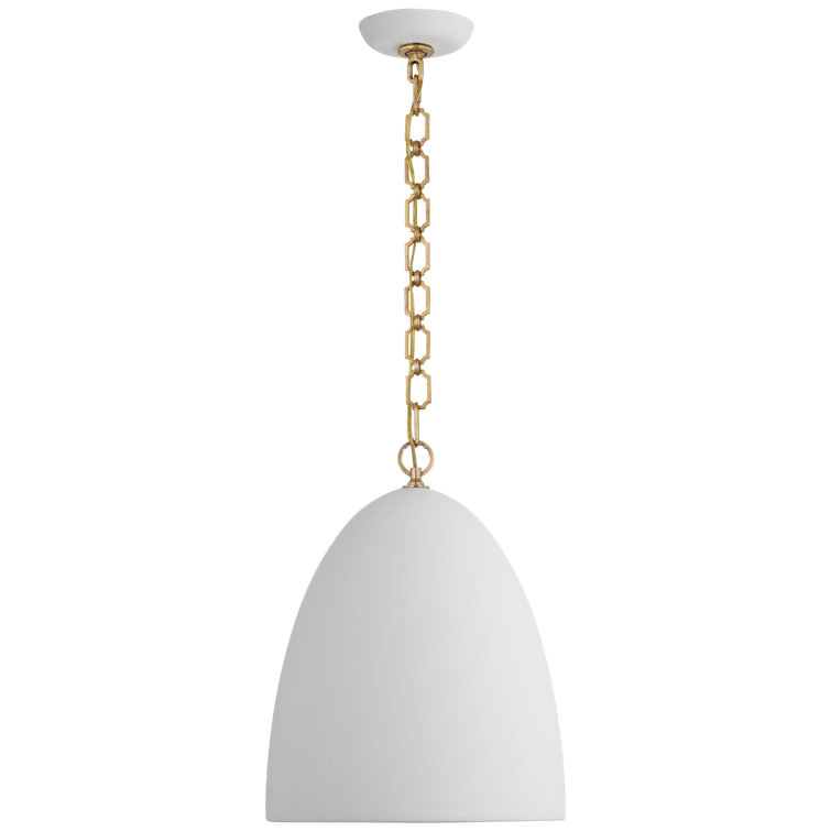 Elliot Medium Dome Pendant in Matte White