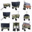 Chariot de chariot pliable d'une capacité de 440 lb avec système de cerclage et doublure en plastique 3 pièces, idéal pour la plage, le camping et le jardinage