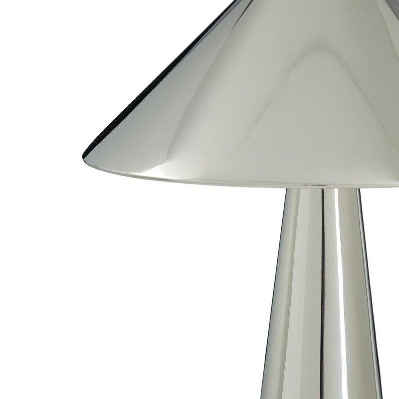 Romani Desk Table Lamp Single, Nickel, Nickel, Steel