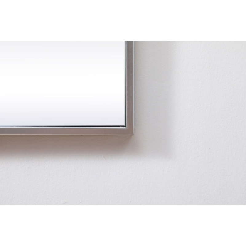 Valparaiso Metal Square Wall Mirror, Silver, 30"  x 30" 