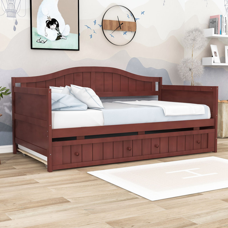 Wood Daybed with Trundle, Espresso