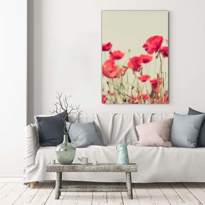 Field Poppies - Wrapped Canvas Print