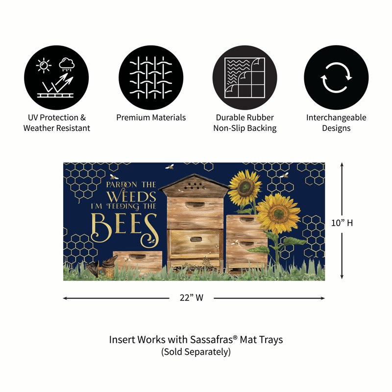 Pardon the Weeds Bees Sassafras Switch Mat