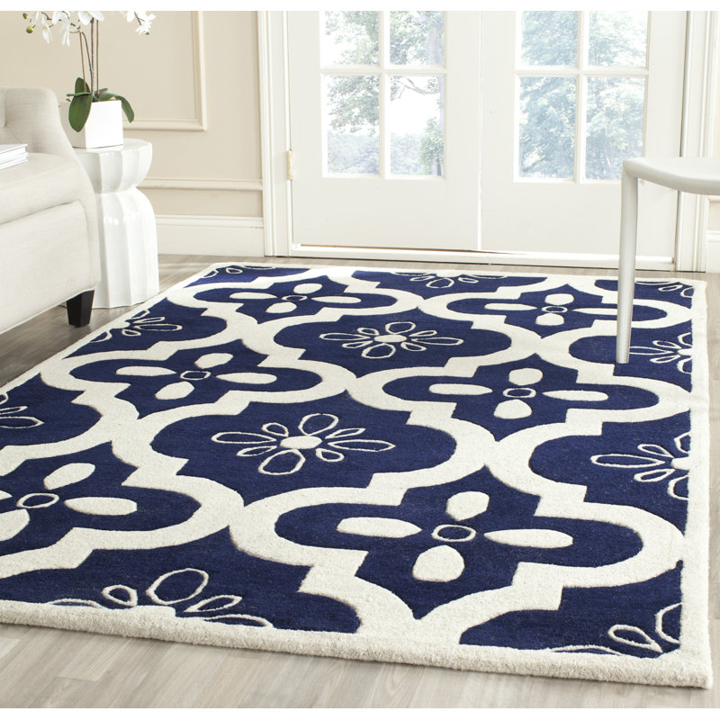 Carolene Hand Tufted Wool Ikat Rug, Rectangle 6' x 9'