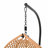 Sturdy Hanging Egg Chair with Stand – PE Rattan, Beige + Brown -133715508-133715499
