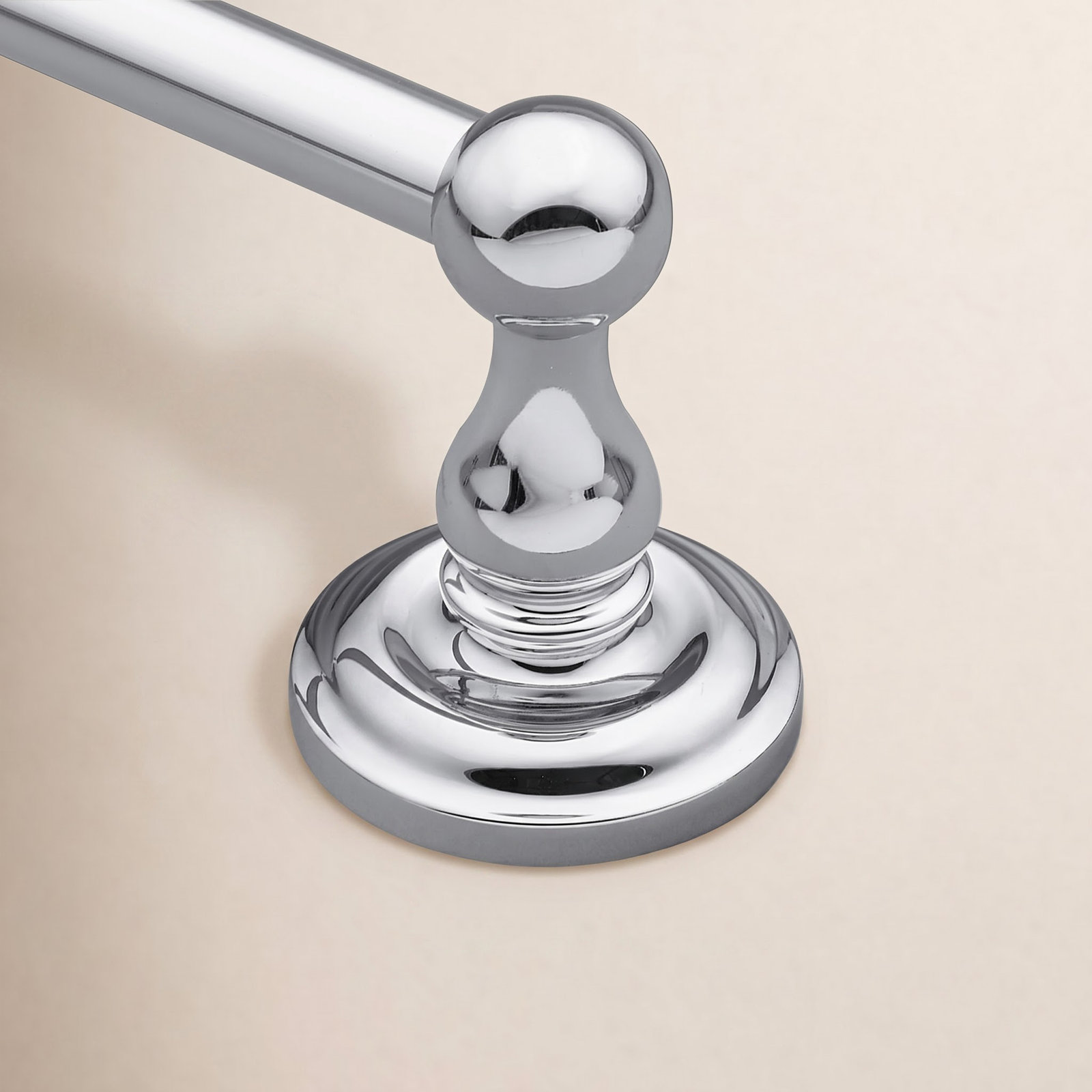 Madison 24" Wall-Mounted Towel Bar, Chrome