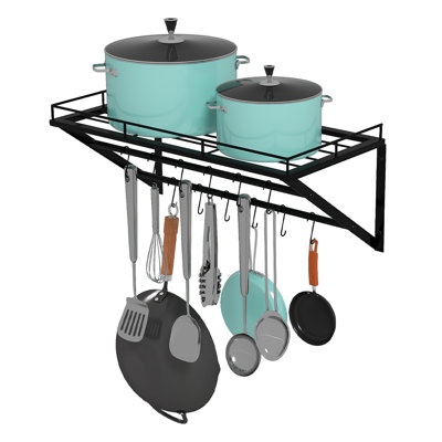 Metal Rectangle Wall Mounted Pot Rack