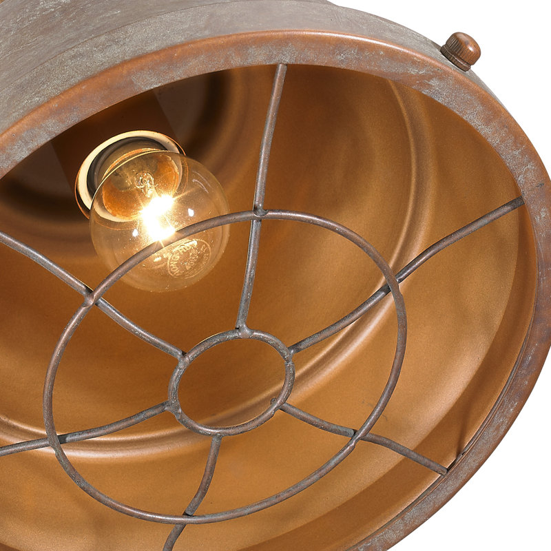 Skye 1 - Light Shaded Pendant, Copper Patina