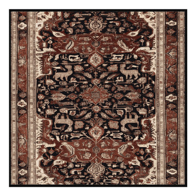 Tapis brun lavable à la machine