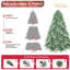  Arbre de Noël bleu-vert avec 2518 pointes PE + PVC-1771062097