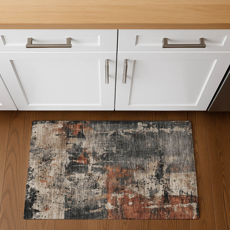 Premium Machine Washable Mayfield AMF1839 Abstract Rug, Rectangle 1'8" x 2'6"