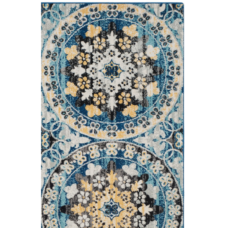 Evoke Performance Floral Rug, Rectangle 4' x 6'
