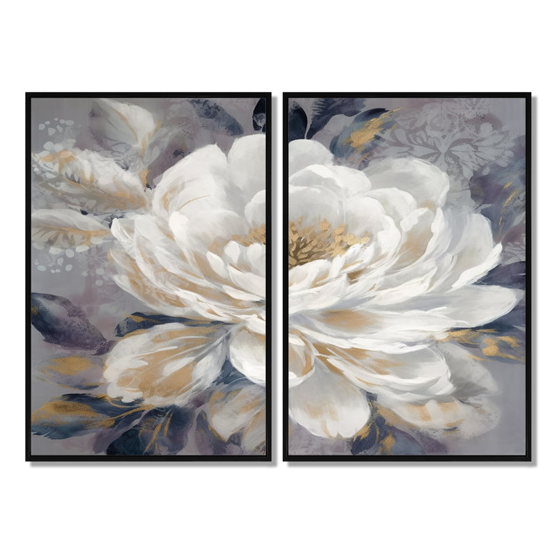 Petit - impressions sur toile modernes, Black, 36" H x 48" W, Impression encadrée flottante