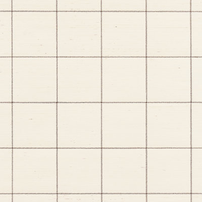 Windowpane Embroidered Sisal Wallpaper