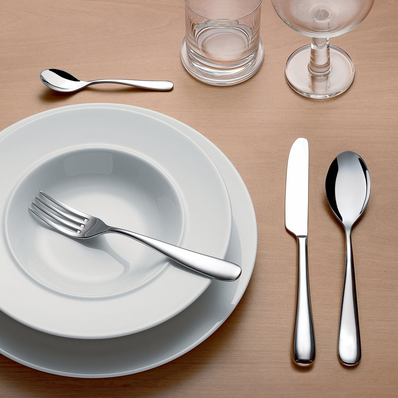 Nuovo Milano 24 - Piece Stainless Steel Flatware Set - Service for 6, Mirror Polished, Standard