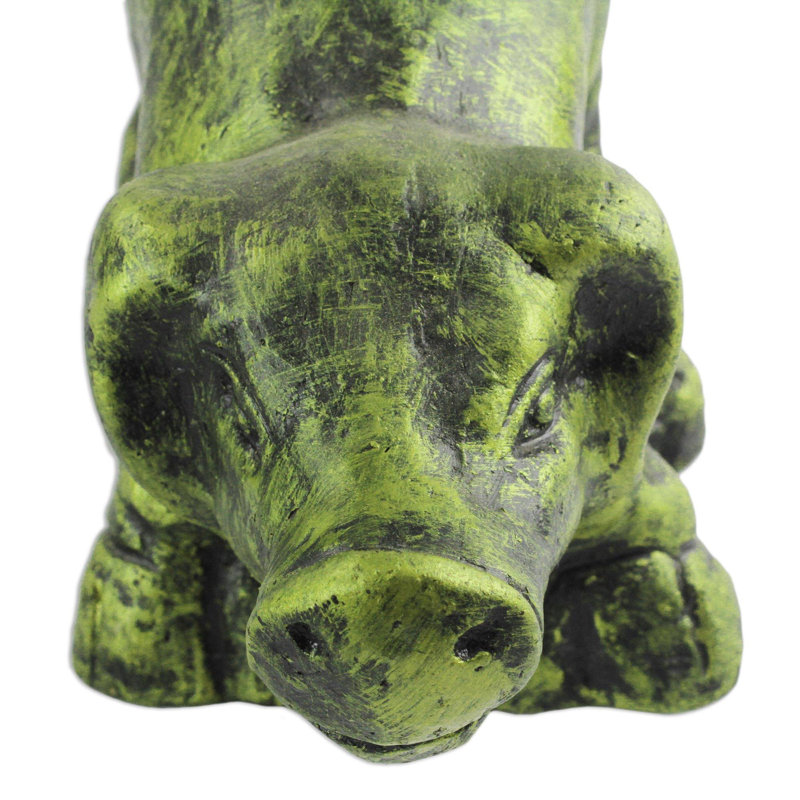 Figurine en céramique porc crouching Artis