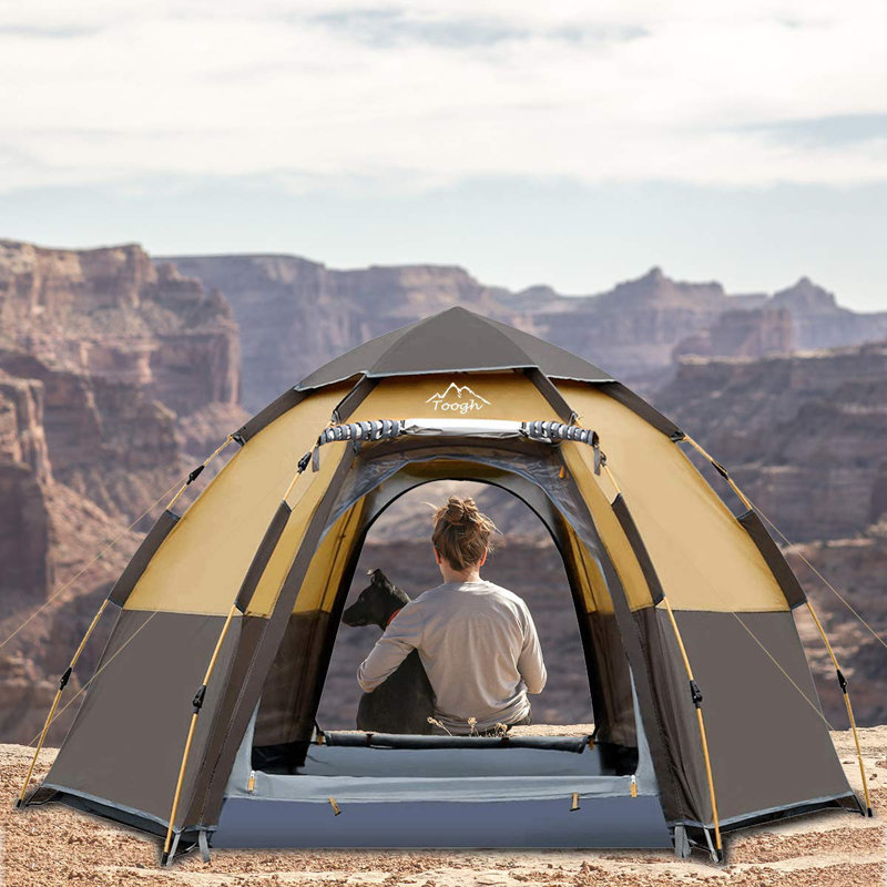 4 Person Tent, Dark Brown