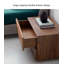 Table de chevet moderne en bois massif, équipée de rails coulissants à fermeture douce, convient aux chambres à coucher