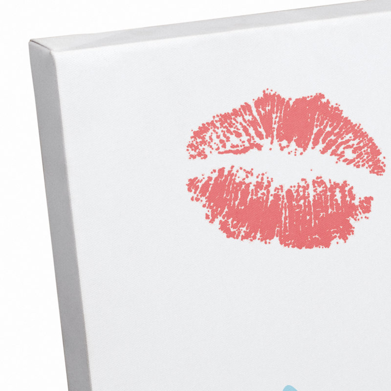 Salty Kisses Starfish Wishes Print On Canvas; 6D6C7B501C7141D6B33417D91EAD3003 Square, 16" H x 16" W x 1.25" D