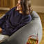 icon Kingston Classic Velvet Bean Bag Chair & Pouffe Forest Green Bean Bag Chair-63656898