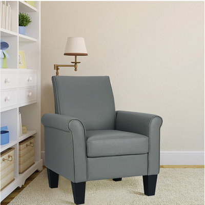 Alrun Upholstered 29" Wide Faux Leather Armchair