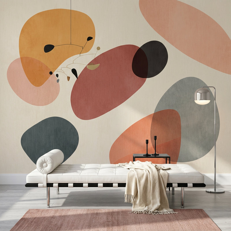 Décoration murale Mid Mid Century Modern, Texturé non collé, 100 po x 96 po